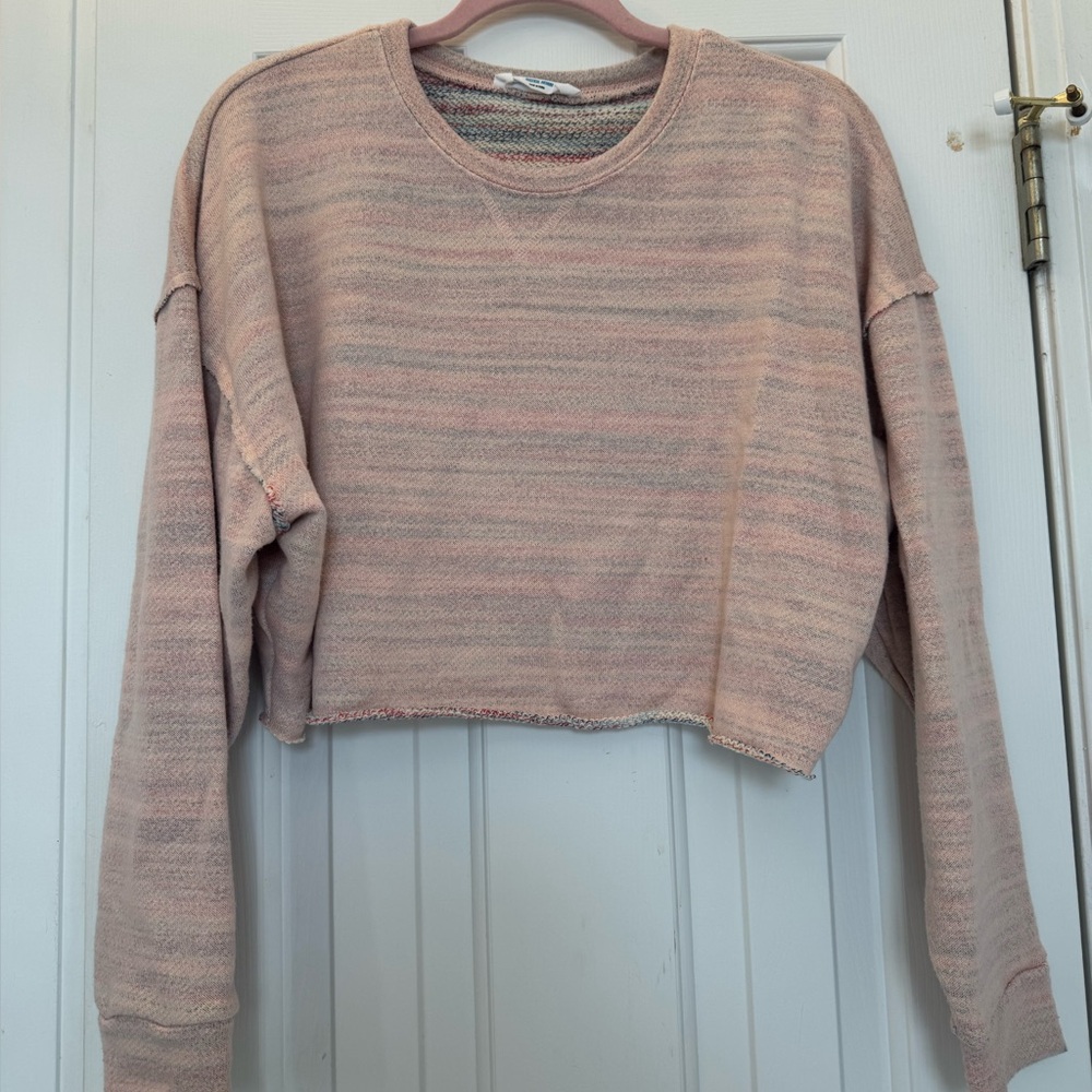 Pink Cropped Sweatshirt